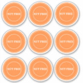 Sticker Nut Free Allergy Safe Culinaire (Devant)