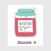 Sticker Nutrition is My Jam, Registered Dietitian Gift (Feuille)