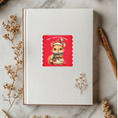 Sticker Nuts About Christmas Playful Squirrel Winter Dress