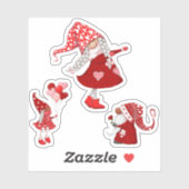 Sticker Nymphes de Valentines (Feuille)