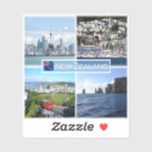Sticker NZ Auckland Skyline - Wellington panorama - (Feuille)