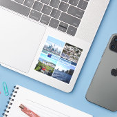 Sticker NZ Auckland Skyline - Wellington panorama - (Ordinateur portable avec iPhone)