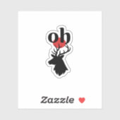 Sticker O Dear O Dear Red Artistic Expression (Feuille)