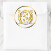 Sticker O rond initial en or (Sac)