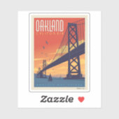Sticker Oakland, Californie (Feuille)
