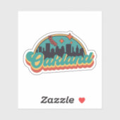 Sticker Oakland, Californie (Feuille)