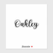 Sticker Oakley Name - Calligraphie manuscrite (Feuille)