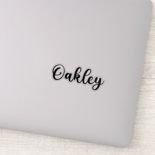 Sticker Oakley Name - Calligraphie manuscrite (Détail)