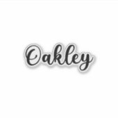 Sticker Oakley Name - Calligraphie manuscrite (Devant)