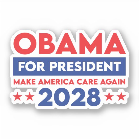 Sticker Obama pour le président 2028 redonne aux Etats-Uni (Devant)