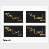 Sticker Oblong Homme Voyageur (Feuille)