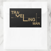 Sticker Oblong Homme Voyageur (Sac)