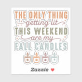 Sticker Obtenir mes bougies automnales (Feuille)