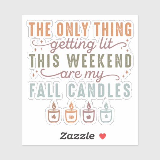 Sticker Obtenir mes bougies automnales (Feuille)