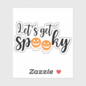 Sticker Obtenons Éffrayant Jack-o-lanternes d'Halloween (Feuille)