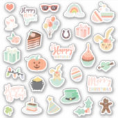 Sticker Occasions spéciales Jeu d'autocollants de fête de  (Devant)