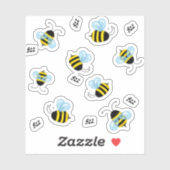 Sticker Occupé Buzzing Bees Honeybee 14 Piece Set (Feuille)
