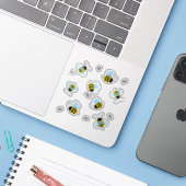 Sticker Occupé Buzzing Bees Honeybee 14 Piece Set (Ordinateur portable avec iPhone)
