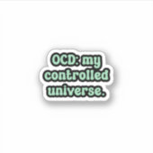 Sticker OCD : mon univers contrôlé Green OCD (Devant)