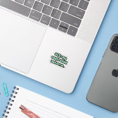 Sticker OCD : mon univers contrôlé Green OCD (Ordinateur portable avec iPhone)