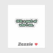 Sticker OCD : une partie de qui je suis Green OCD (Feuille)