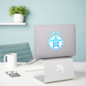 Sticker Ocean Blue Tribal Turtle Key West (Ordinateur portable sur le bureau)
