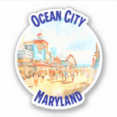 Sticker Ocean City, Maryland (Devant)
