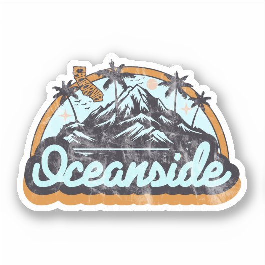 Sticker Oceanside, Californie (Devant)