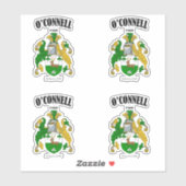Sticker O'Connell Crest Traduction et signification irland (Feuille)
