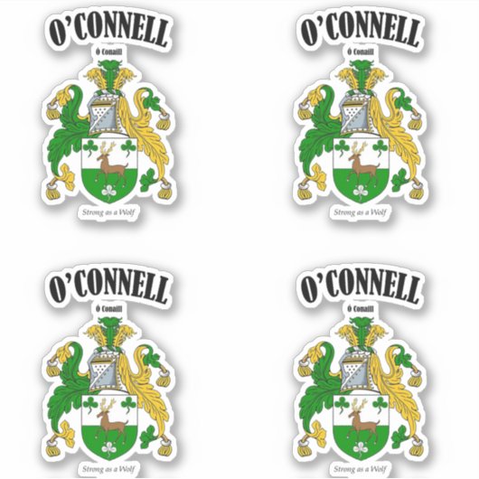 Sticker O'Connell Crest Traduction et signification irland (Devant)