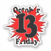 Sticker October Friday the 13th (Recto)
