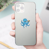 Sticker Octopus avec livre (Téléphone)
