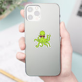 Sticker Octopus avec lunettes de soleil (Téléphone)