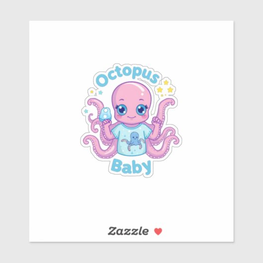 Sticker Octopus Baby  (Feuille)