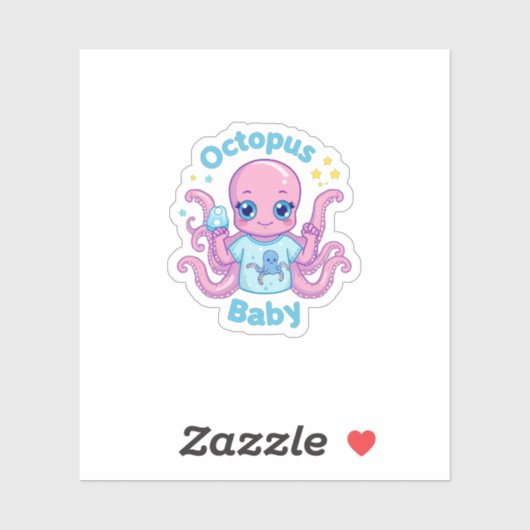 Sticker  Octopus Baby  (Feuille)