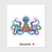 Sticker Octopus exotique (Feuille)