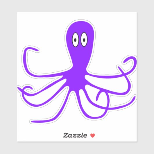 Sticker Octopus pourpre (Feuille)