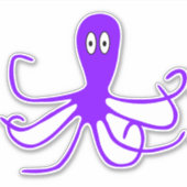 Sticker Octopus pourpre (Devant)