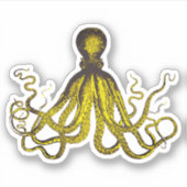 Sticker Octopus vintage (Devant)
