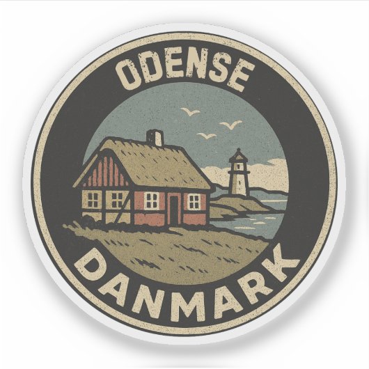 Sticker Odense, Danemark Danmark (Devant)