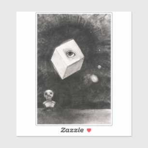 Sticker Odilon Redon, Le cube, 1880 