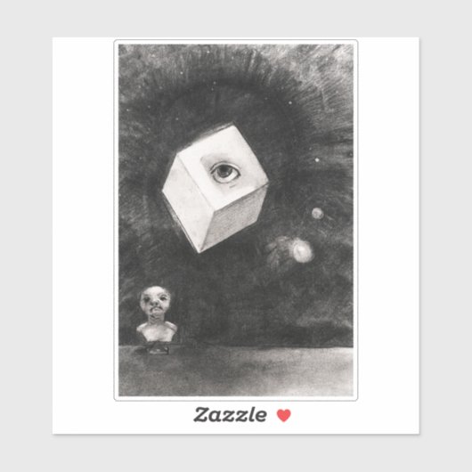 Sticker Odilon Redon, Le cube, 1880  (Feuille)