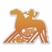 Sticker Odin équitation sur Sleipner Viking Mythologie (Devant)