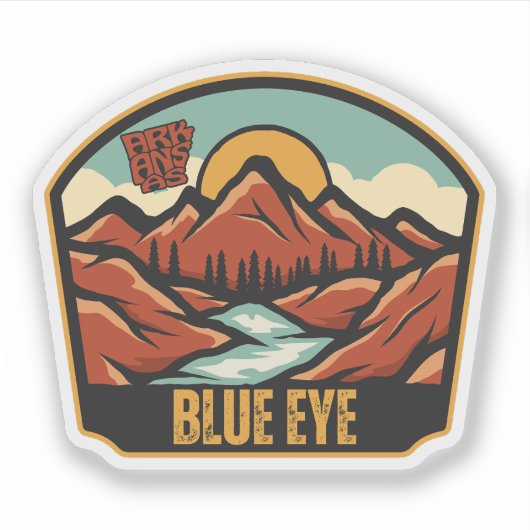 Sticker Œil Bleu, Arkansas (Devant)