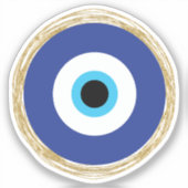 Sticker Oeil bleu et or doux (Recto)