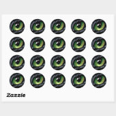 Sticker "Oeil de chat : Vert" (Feuille)