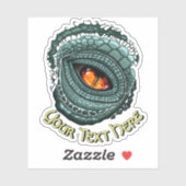 Sticker Œil de prédateur reptile primal (Feuille)