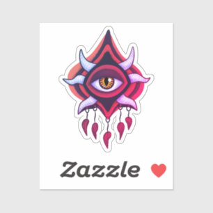 Sticker Oeil Démon Violet - Art Occulte Gothique
