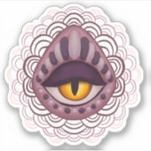 Sticker Oeil Éffrayant bizarre bizarre (Devant)