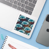 Sticker oeil riant (Ordinateur portable avec iPhone)